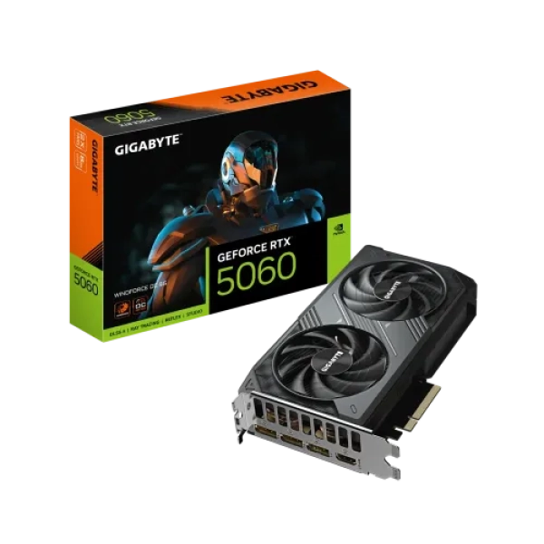 GIGABYTE GeForce RTX 5060 WINDFORCE OC 8G GDDR7 Graphics Card